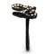 Rings For Women TK980 Black - Stainless Steel Ring with Top Grade Crystal