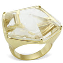 Rings For Women VL007 Gold Brass Ring with Synthetic