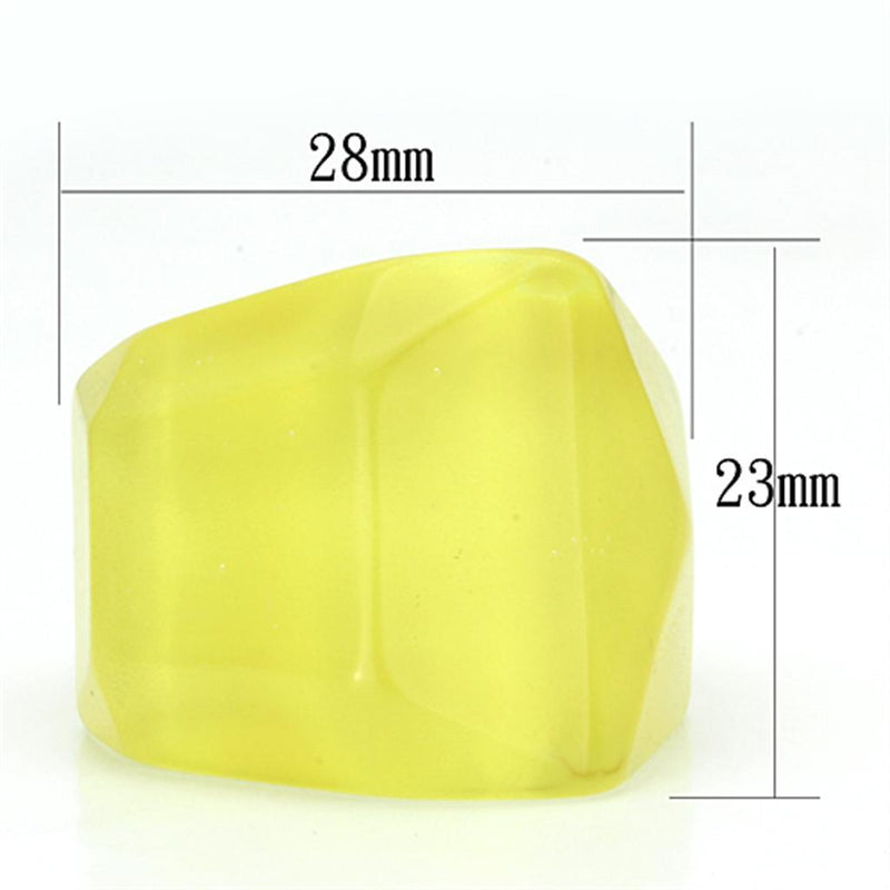 Rings For Women VL096 Resin Ring in Citrine Yellow