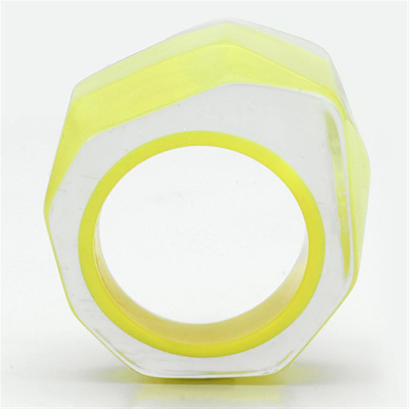Rings For Women VL096 Resin Ring in Citrine Yellow