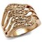 Rose Gold Band Rings 3W1196 Rose Gold - Brass Ring & CZ
