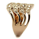 Rose Gold Band Rings 3W1196 Rose Gold - Brass Ring & CZ