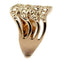 Rose Gold Band Rings 3W1196 Rose Gold - Brass Ring & CZ