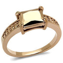 Rose Gold Band Rings 3W1197 Rose Gold - Brass Ring & CZ