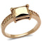 Rose Gold Band Rings 3W1197 Rose Gold - Brass Ring & CZ