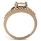 Rose Gold Band Rings 3W1198 Rose Gold - Brass Ring & CZ