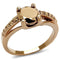 Rose Gold Band Rings 3W1199 Rose Gold - Brass Ring & CZ