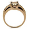 Rose Gold Band Rings 3W1199 Rose Gold - Brass Ring & CZ