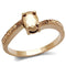 Rose Gold Band Rings 3W1201 Rose Gold - Brass Ring & CZ