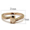 Rose Gold Band Rings 3W1201 Rose Gold - Brass Ring & CZ