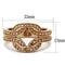 Rose Gold Band Rings 3W1336 Rose Gold - Brass Ring & CZ