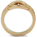 Rose Gold Band Rings 3W1336 Rose Gold - Brass Ring & CZ