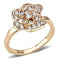 Rose Gold Band Rings 3W1491 Rose Gold Brass Ring with Top Grade Crystal