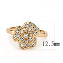 Rose Gold Band Rings 3W1491 Rose Gold Brass Ring with Top Grade Crystal