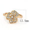 Rose Gold Band Rings 3W1491 Rose Gold Brass Ring with Top Grade Crystal