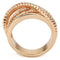 Rose Gold Band Rings 3W1586 Rose Gold Brass Ring with AAA Grade CZ