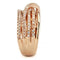 Rose Gold Band Rings 3W1586 Rose Gold Brass Ring with AAA Grade CZ