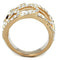 Rose Gold Band Rings 3W733 Rose Gold Brass Ring with Top Grade Crystal