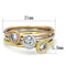 Silver Jewelry Rings Rose Gold Band Rings 3W804 Rhodium + Gold + Rose Gold Brass Ring with CZ Alamode Fashion Jewelry Outlet