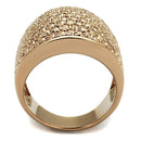 Silver Jewelry Rings Rose Gold Band Rings 3W935 Rose Gold - Brass Ring & CZ Alamode Fashion Jewelry Outlet
