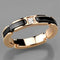 Silver Jewelry Rings Rose Gold Band Rings 3W960 Rose Gold - Stainless Steel Ring with Ceramic Alamode Fashion Jewelry Outlet