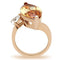 Silver Jewelry Rings Rose Gold Band Rings GL145 Rose Gold - Brass Ring with AAA Grade CZ Alamode Fashion Jewelry Outlet