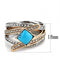 Rose Gold Engagement Rings TK3519 Two-Tone Rose Gold Stainless Steel Ring