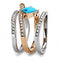 Rose Gold Engagement Rings TK3519 Two-Tone Rose Gold Stainless Steel Ring