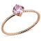 Rose Gold Engagement Rings TK3558 Rose Gold - Stainless Steel Ring with CZ