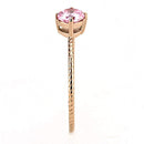 Rose Gold Engagement Rings TK3558 Rose Gold - Stainless Steel Ring with CZ