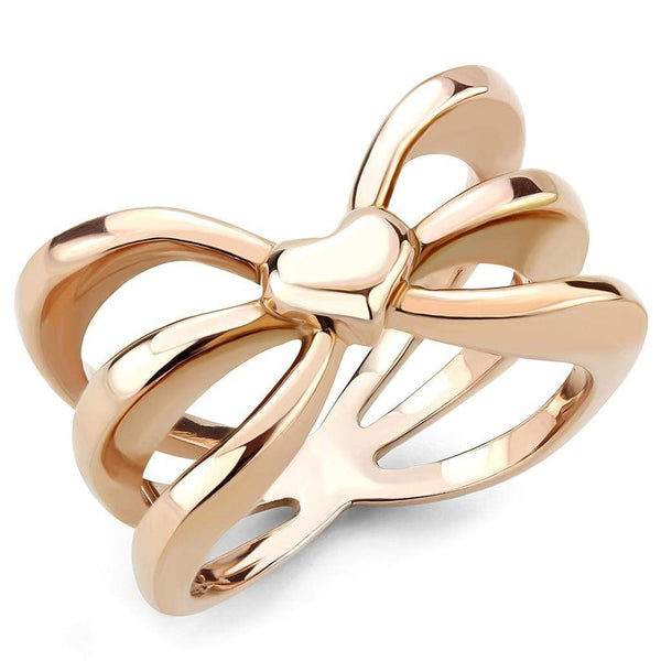 Silver Jewelry Rings Rose Gold Engagement Rings TK3575 Rose Gold - Stainless Steel Ring Alamode Fashion Jewelry Outlet