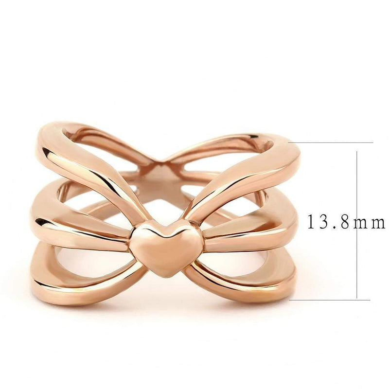 Silver Jewelry Rings Rose Gold Engagement Rings TK3575 Rose Gold - Stainless Steel Ring Alamode Fashion Jewelry Outlet