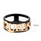 Rose Gold Engagement Rings TK3584 Rose Gold+ Black - Stainless Steel Ring