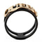 Rose Gold Engagement Rings TK3584 Rose Gold+ Black - Stainless Steel Ring