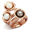Rose Gold Engagement Rings TK852 Rose Gold - Stainless Steel Ring with Synthetic