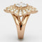 Rose Gold Engagement Rings TK866 Rose Gold - Stainless Steel Ring with CZ