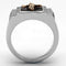 Rose Gold Engagement Rings TK951 Two-Tone Rose Gold Stainless Steel Ring