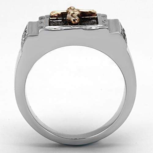 Rose Gold Engagement Rings TK951 Two-Tone Rose Gold Stainless Steel Ring