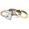 Rose Gold Engagement Rings TK962 Three ToneGold Stainless Steel Ring