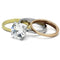 Rose Gold Engagement Rings TK963 Three ToneGold Stainless Steel Ring