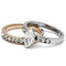 Rose Gold Engagement Rings TK965 Two-Tone Rose Gold Stainless Steel Ring