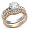 Rose Gold Engagement Rings TK966 Two-Tone Rose Gold Stainless Steel Ring