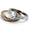 Rose Gold Engagement Rings TK966 Two-Tone Rose Gold Stainless Steel Ring