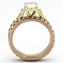 Rose Gold Engagement Rings TK968 Gold & Rose Gold - Stainless Steel Ring