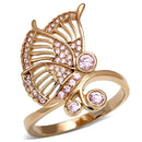 Rose Gold Engagement Rings TS094 Rose Gold 925 Sterling Silver Ring with CZ