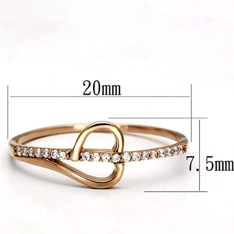 Rose Gold Engagement Rings TS095 Rose Gold 925 Sterling Silver Ring