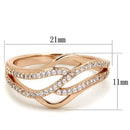 Rose Gold Engagement Rings TS276 Rose Gold 925 Sterling Silver Ring