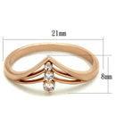 Silver Jewelry Rings Rose Gold Engagement Rings TS283 Rose Gold 925 Sterling Silver Ring Alamode Fashion Jewelry Outlet