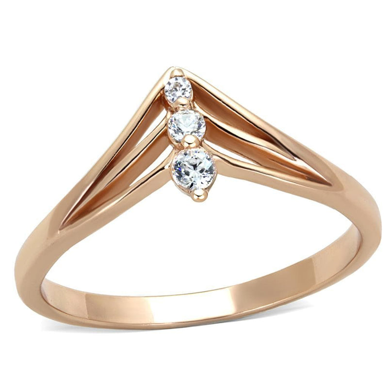 Rose Gold Engagement Rings TS283 Rose Gold 925 Sterling Silver Ring