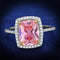 Rose Gold Engagement Rings TS418 Rose Gold + Rhodium Sterling Silver